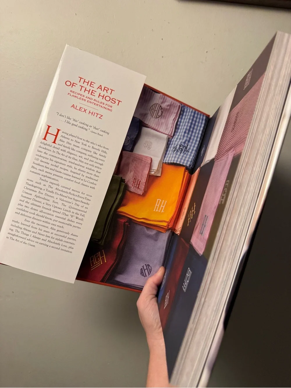 The Art of the Host by - Orange Hardcover Entertaining Cookbook